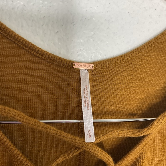 Free People Womens Size Small Brown Emmy Lou Lace Up Tank Top Boho Summer Casual - Picture 4 of 9